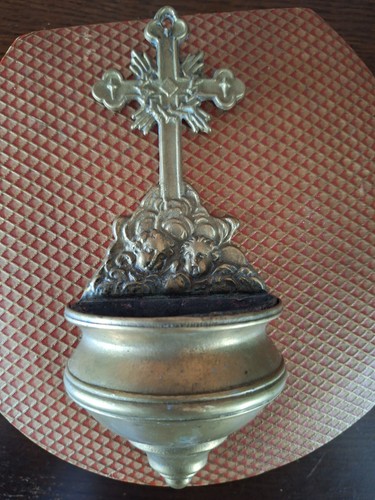 Brass cross wall mount - brass,