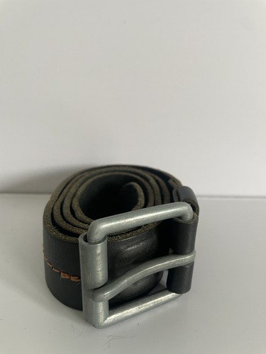 Superdry black leather belt - black,