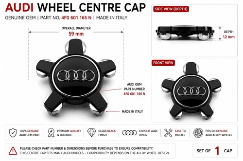 Genuine audi wheel centre cap - genuine,