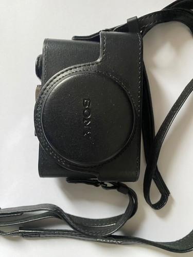 Sony black leather camera - black,