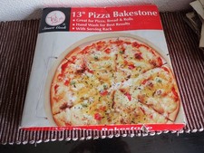 SMART COOK - 13" PIZZA BAKESTONE WITH SERVING RACK - IN ORIGINAL BOX - USED