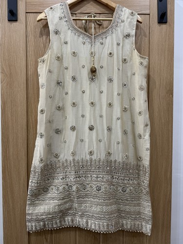 Indian sharara suit cream - sharara,