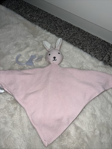Tesco pink knitted bunny - f&f,