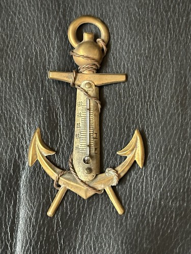 Vintage brass nautical anchor - vintage,