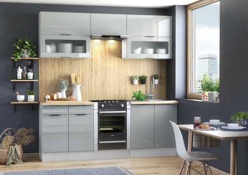 Fitted kitchen set cabinets - kitchen,