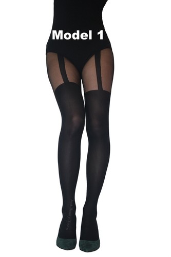 Mock suspender stockings - mock,