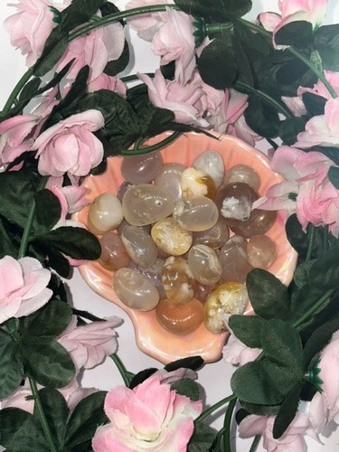 Peach moonstone tumble soft - tumble, "soft