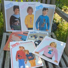 Six Vintage Character Sweater Knitting Patterns - Fred Flintstone, scooby doo