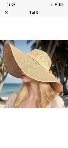 Floppy foldable straw beach - straw,