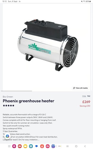 Phoenix greenhouse heater - phoenix,