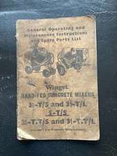 Winget Concrete mixer operating and parts book 