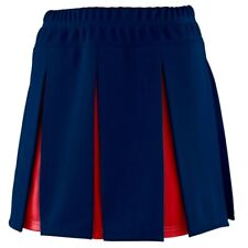 ALLESON Cheerleading Skirt Multi Pleat Navy Blue Scarlet Red C201MY Womans Girls