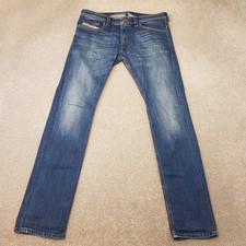 Diesel Mens Jeans 33x32 Blue Thanaz 0RQS8 Stretch Slim Skinny Denim W33 L32