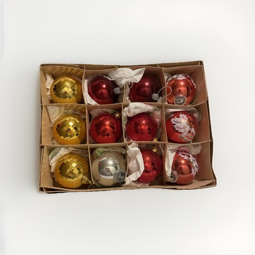 Vintage christmas baubles - christmas,