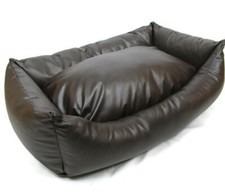 Brown Faux Leather Wipeable