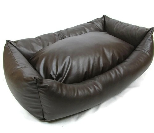 Brown faux leather - faux,