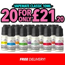 Vapemate Classic E Liquid | 10ml bottles | Vape Juice | 50/50 VG/PG | E-Cig
