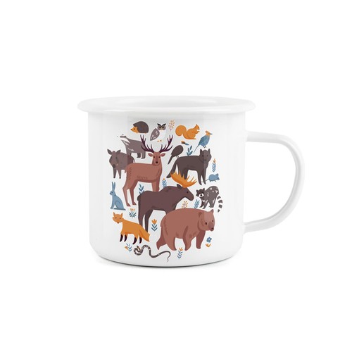 Forest animals wildlife enamel - forest,