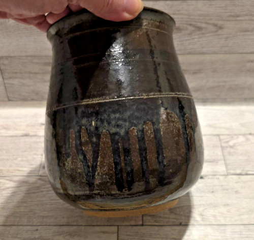 Studio pottery vase earth tone - studio,