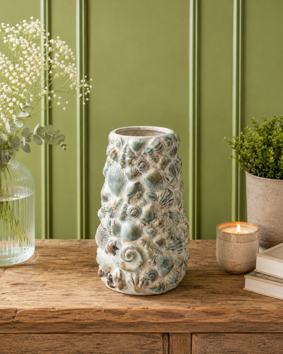 Ceramic coastal shell - ceramic,