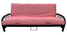 Full Red Stripe Canvas Futon