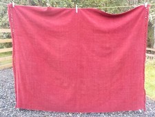 Lovely Debenhams Burgundy Chenille Throw Fringed 83" x 63" (a/c)