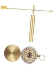 Portable Copper Dowsing Rods with Compass - Feng Shui Detection Tool