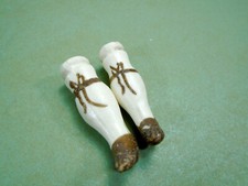Antique doll legs, glazed