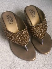 Avari Couture Gold Wedge Heels