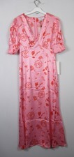 Never Fully Dressed Womens Satin Pink La Mer Midaxi Occasion Dress Size 6 - 24