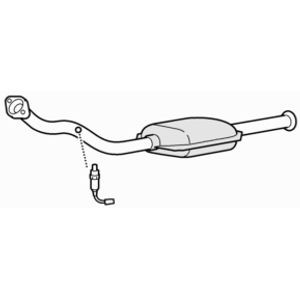 Front pipe catalytic - front,