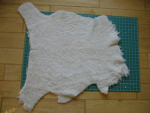 Off white thick curly soft - white,