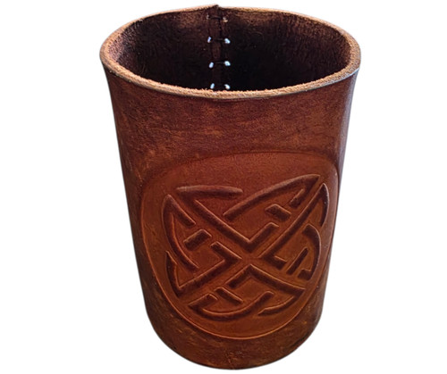 Vintage leather dice shaker - vintage,