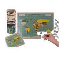 Kids World Map Puzzle 300 Piece Educational Jigsaw Table Top Game Christmas Gift