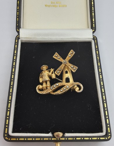 Vintage gold tone marcasite - vintage,