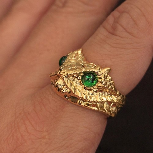 Gold plated brass - brass, green