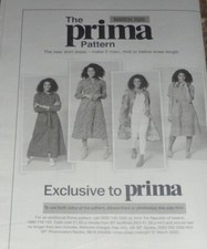 Prima Sewing Pattern Lady's Maxi Midi or Below Knee Length Dresses
