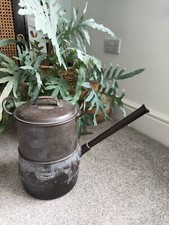 Antique Kenrick No.8 10 Pint Cast Iron Gypsy Romany Cooking Pot Rare Steamer 