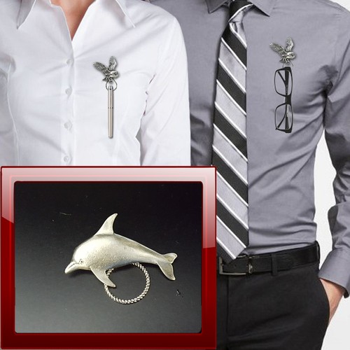 Dolphin r48 pewter pin - dolphin,