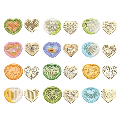 Wax seal stamp heart series - heart,