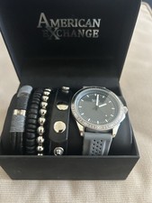 American Exchange Men's Watch Set In Box,Very Good Condition