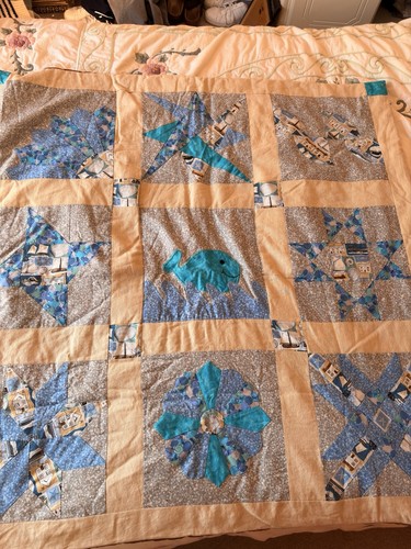 Handmade seaside theme quilted - handmade,