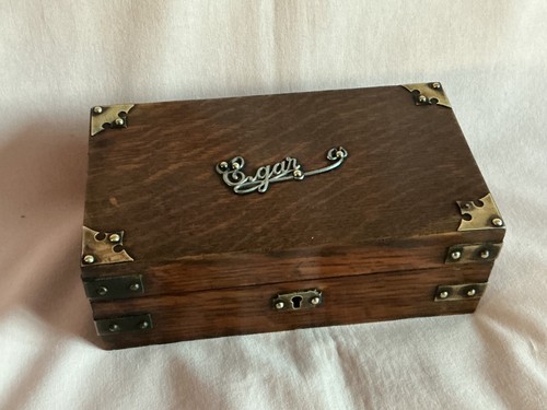 Edwardian oak and brass - oak,