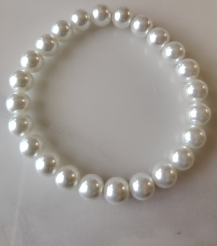 White heavy pearl style - white,