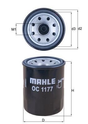 Mahle 1177 oil - oc, fits