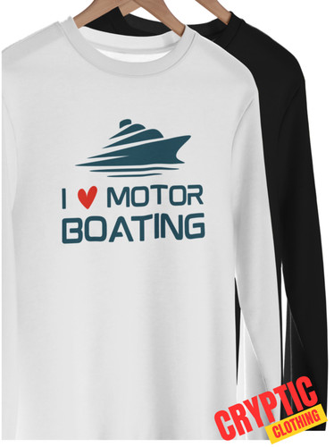 Love motor boating shirt - love,