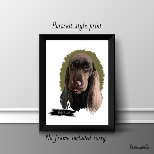 Field spaniel dog pet a4 - field,