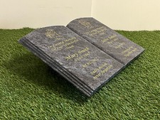 grave plaque memorial stone own wording personalised headstone  book design