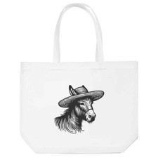 'Donkey Wearing A Straw Hat'