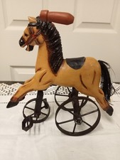 Vintage Wooden Horse Tricycle